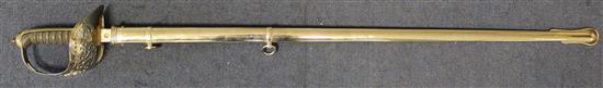 A Victorian 1895 pattern infantry officers sword, overall 40in.